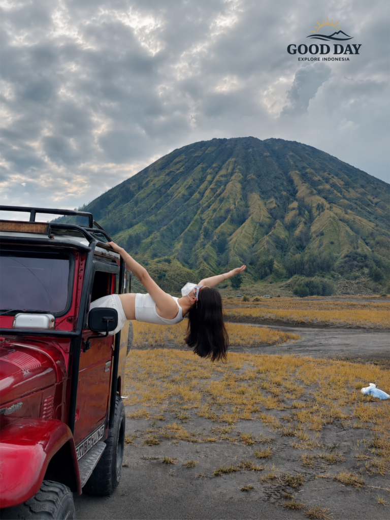 Tourists enjoying a jeep tour at Mount Bromo Indonesia