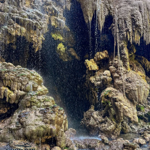 Hidden cave waterfall at Goa Tetes Lumajang Indonesia