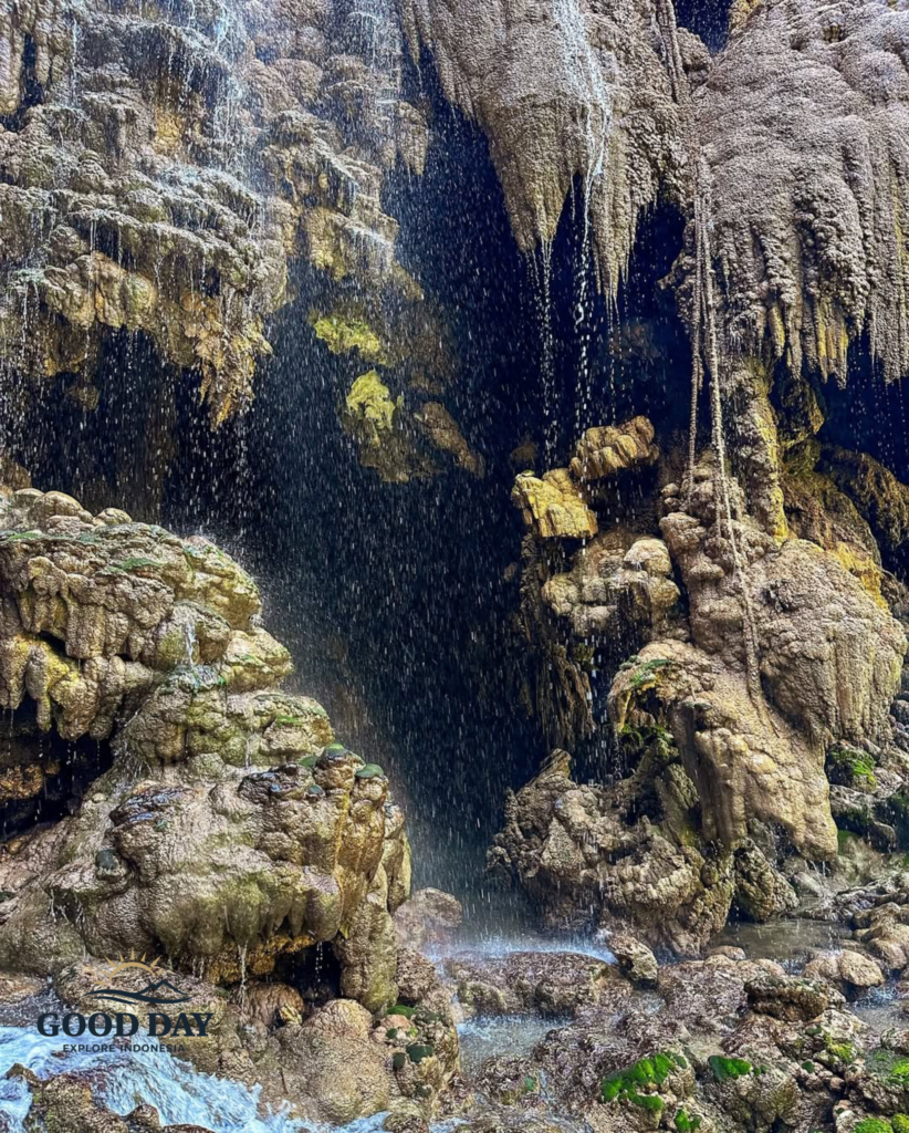 Hidden cave waterfall at Goa Tetes Lumajang Indonesia