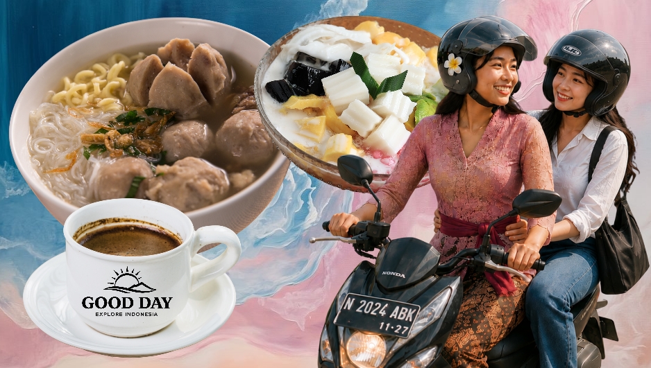 Malang City Night Motorbike Food Tour with Good Day exploring authentic local food, bakso Malang, es teler, coffee, and hidden culinary spots by motorbike