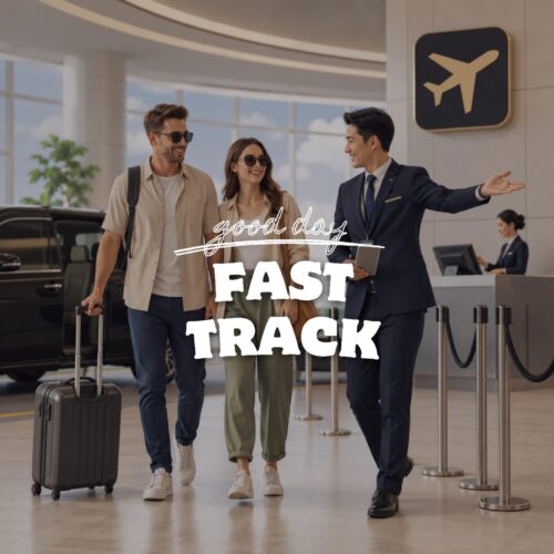 Airport Fast Track service in Jakarta, Indonesia with personal airport assistance for immigration, customs, baggage claim, and priority airport arrival and departure by Good Day Tour.