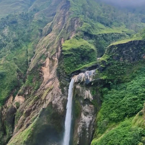 Mount Rinjani and scenic mountain landscape in Lombok, Indonesia