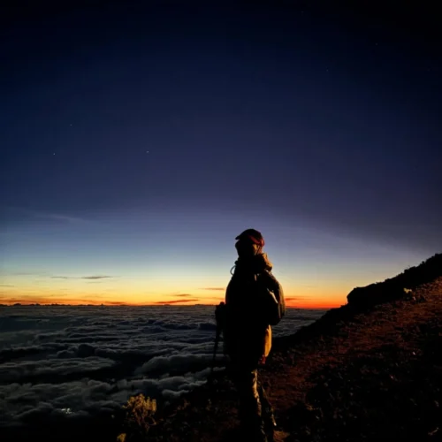Mount Rinjani and scenic mountain landscape in Lombok, Indonesia
