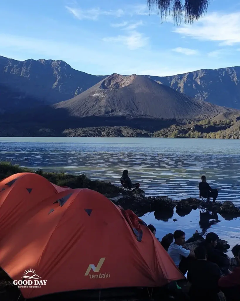 Mount Rinjani and scenic mountain landscape in Lombok, Indonesia