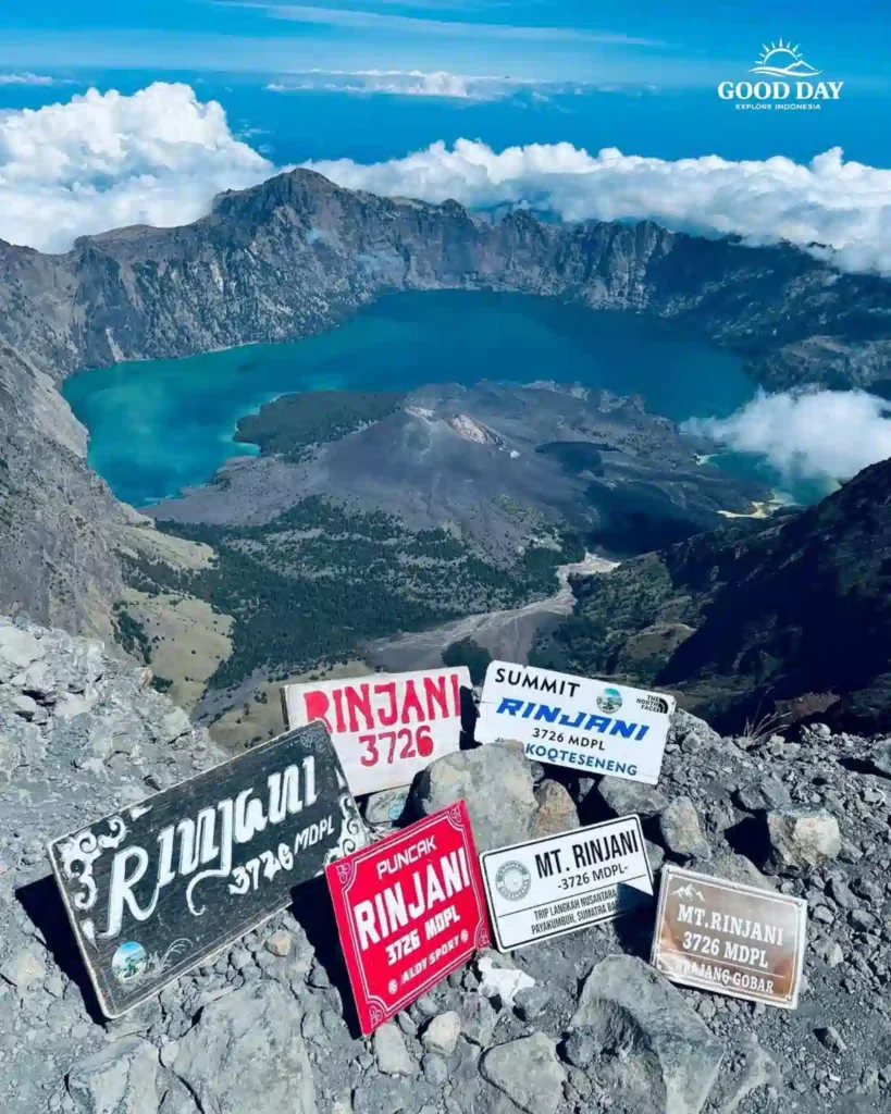 Mount Rinjani and scenic mountain landscape in Lombok, Indonesia