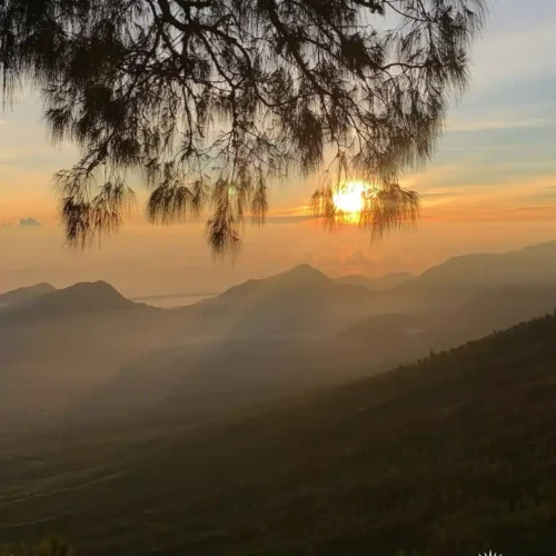 Mount Rinjani and scenic mountain landscape in Lombok, Indonesia